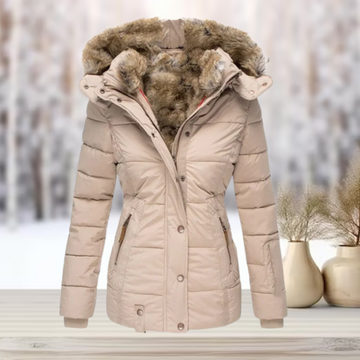 Women's fur-lined puffer jacket for ultimate warmth