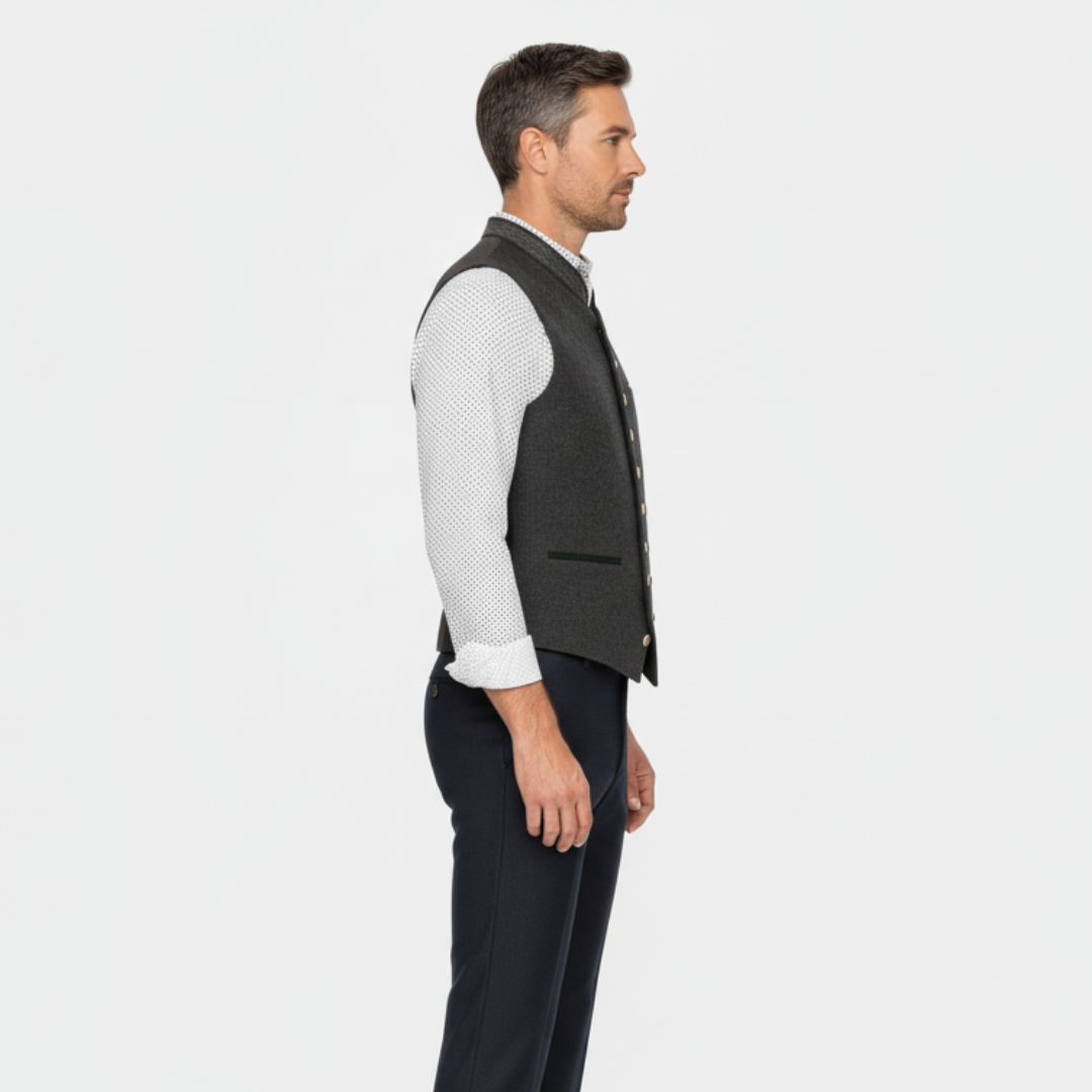 Men's v-neck bavarian flair elegant design vest