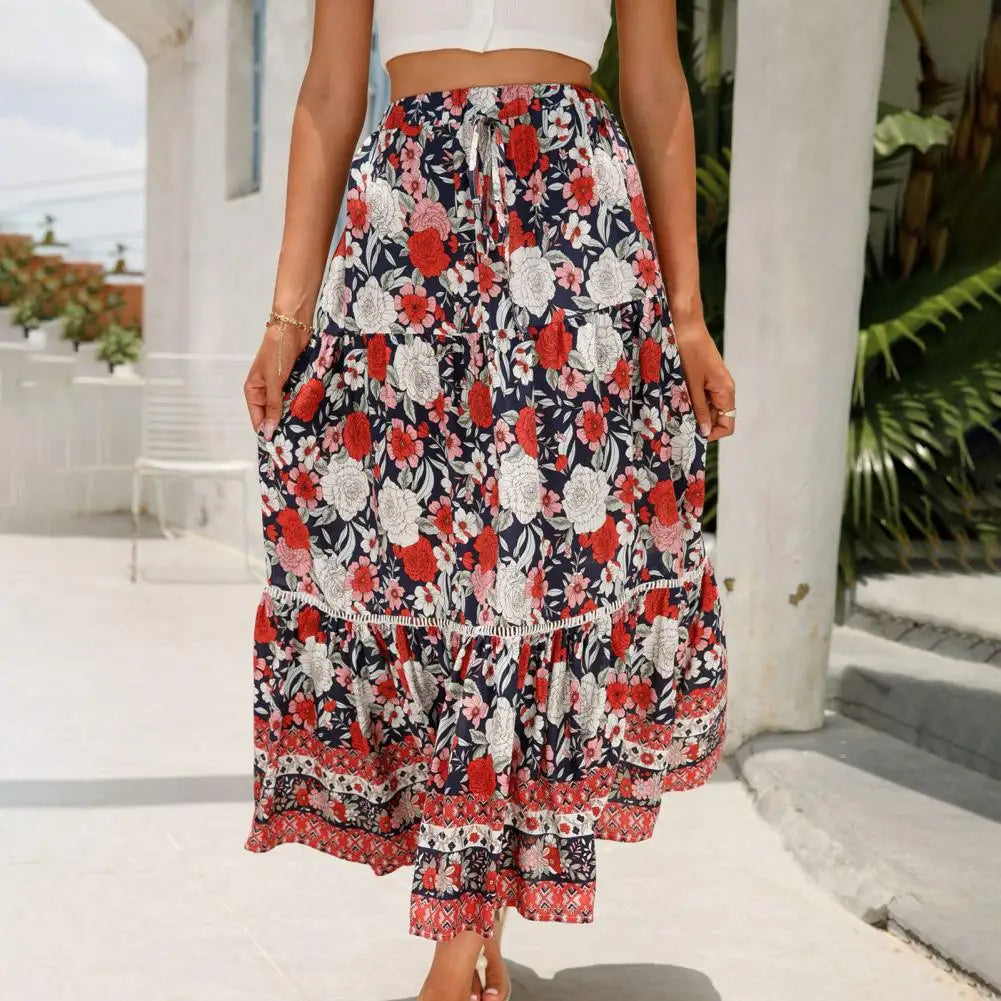 Victoria - Elegant Maxi Skirt with Lace Details