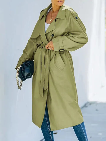 Women's belted trench coat for timeless style