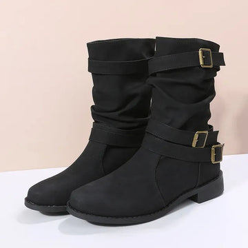 Stylish women's casual Martin boots with round toe design