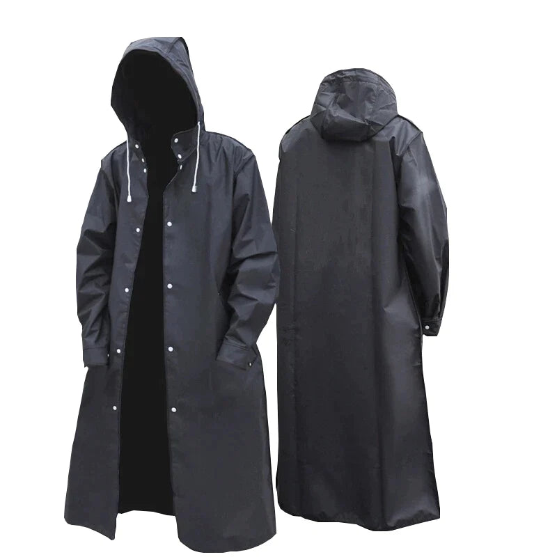 Men’s Raincoat - Waterproof Lightweight Jacket - Hooded Windbreaker - Breathable Outdoor Wear