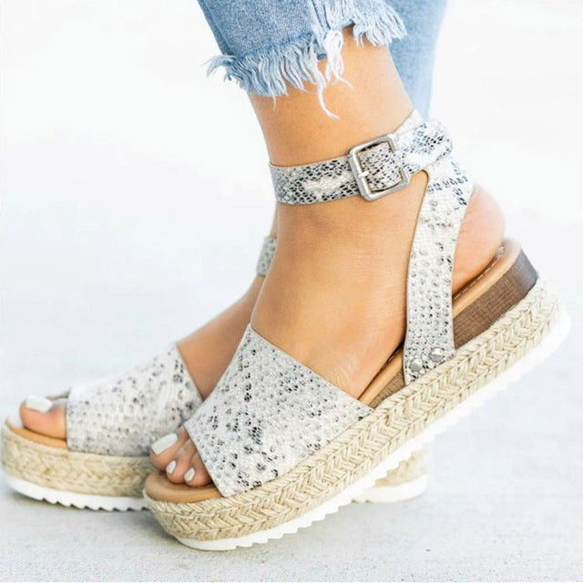 Krista - Ankle Wedge Sandals