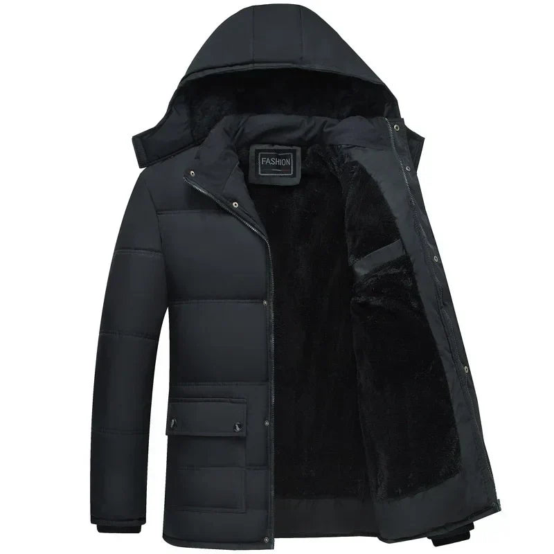 Men's winter velvet puffer jacket