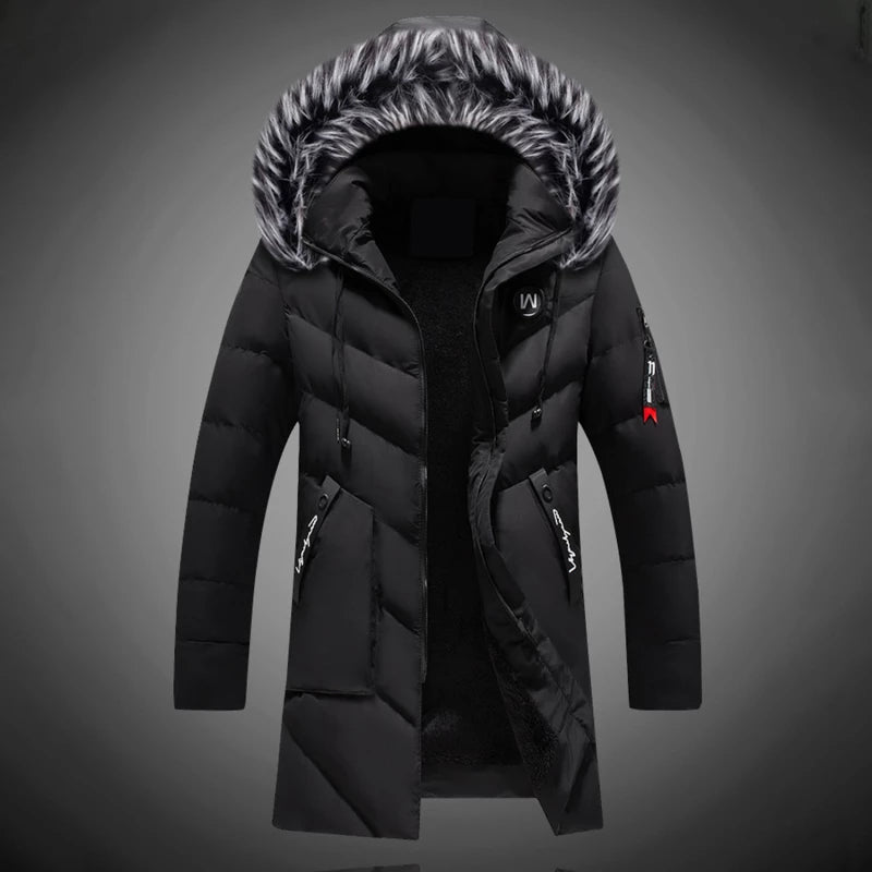 Men's trimmed hooded parka