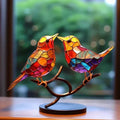 Stained Glass Mosaic Bird Figurine