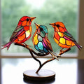 Stained Glass Mosaic Bird Figurine