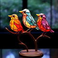 Stained Glass Mosaic Bird Figurine