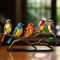Stained Glass Mosaic Bird Figurine