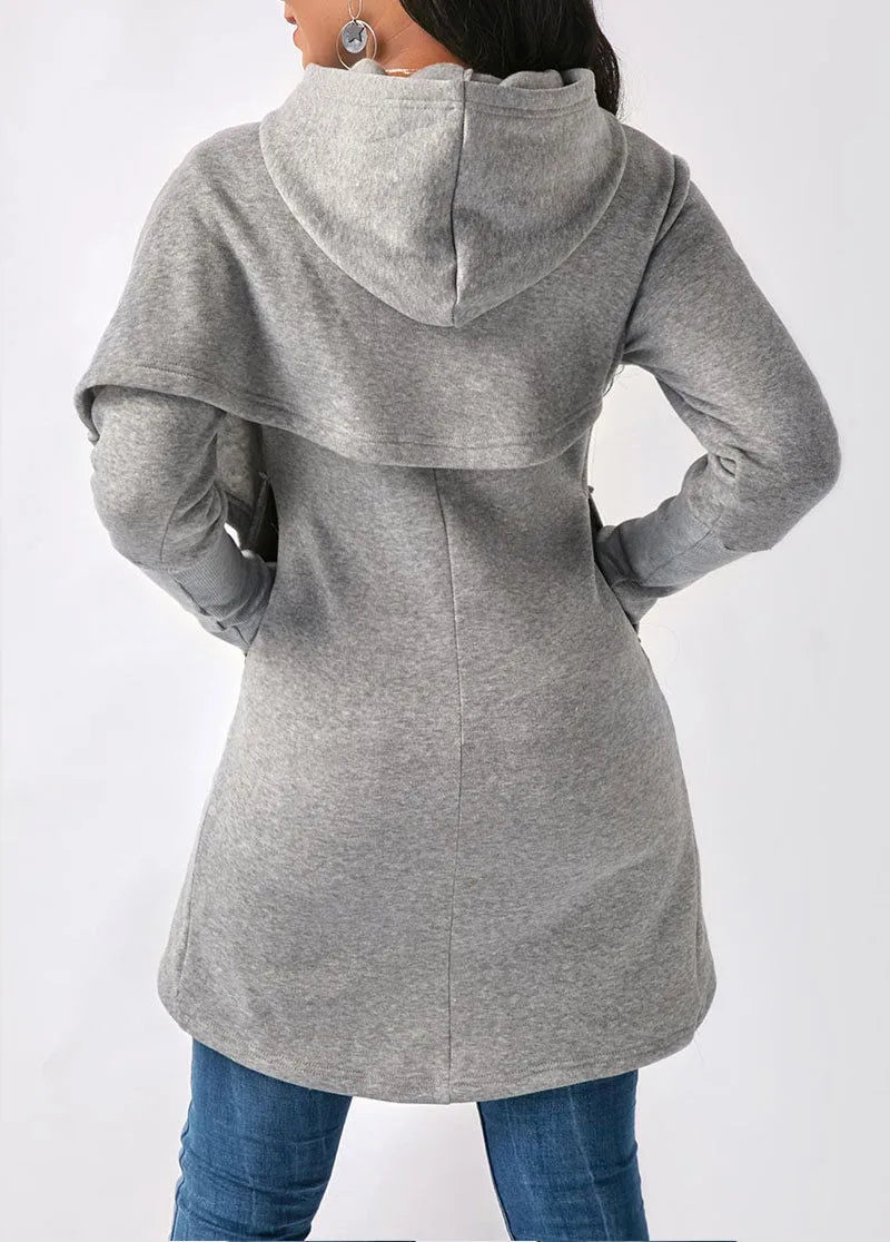 Women's asymmetric hoodie for modern casual style