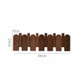 Walnut Wood Angled Hooks Wall Coat Rack
