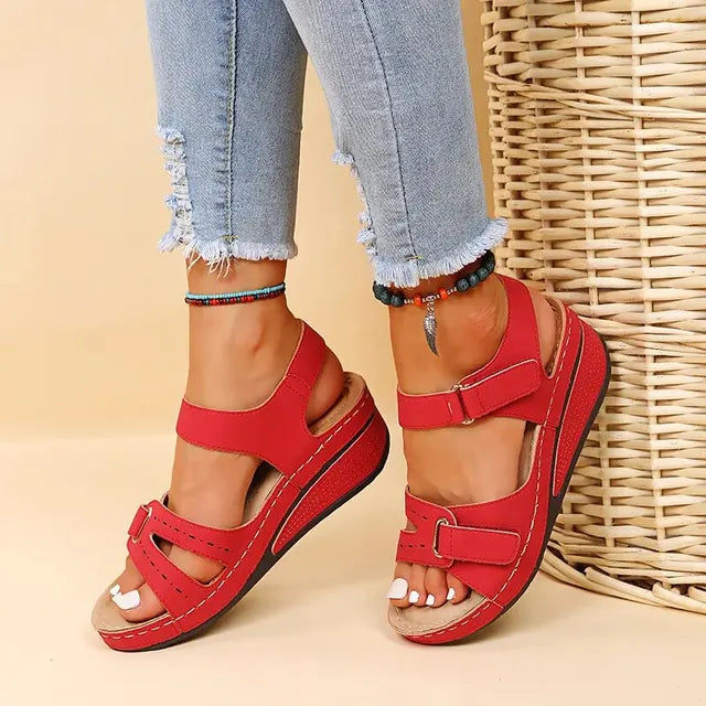 Blanche - Summer Wedge Sandals