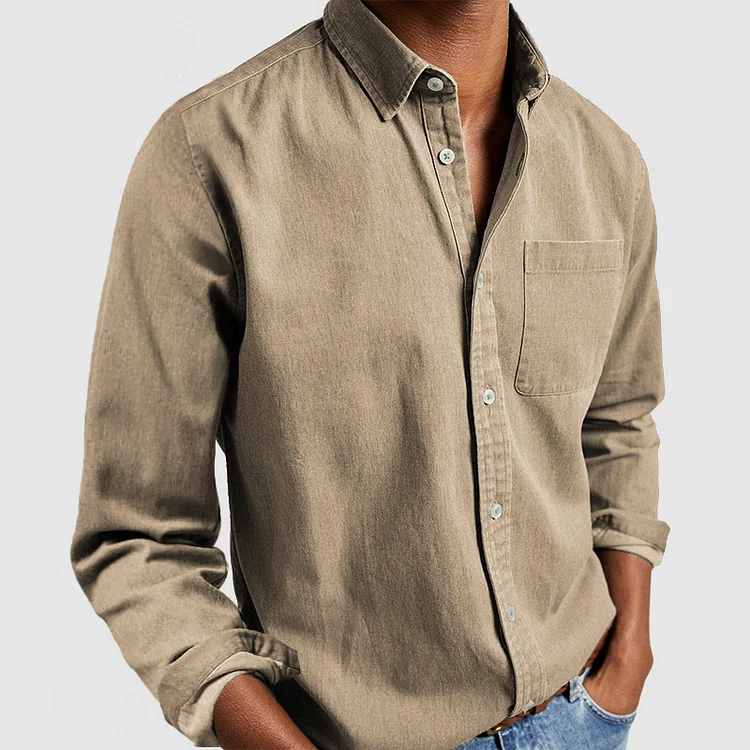 Men's casual solid oxford shirt