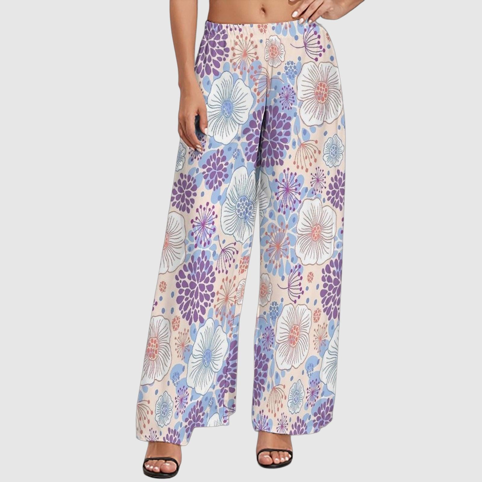 Bohemian inspired floral pants for women