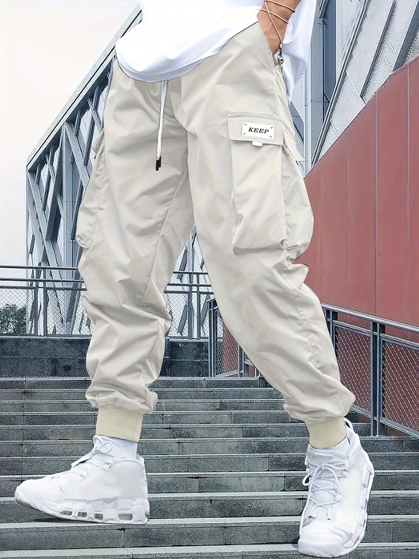 Men's streetwear cargo jogger pants for edgy urban style