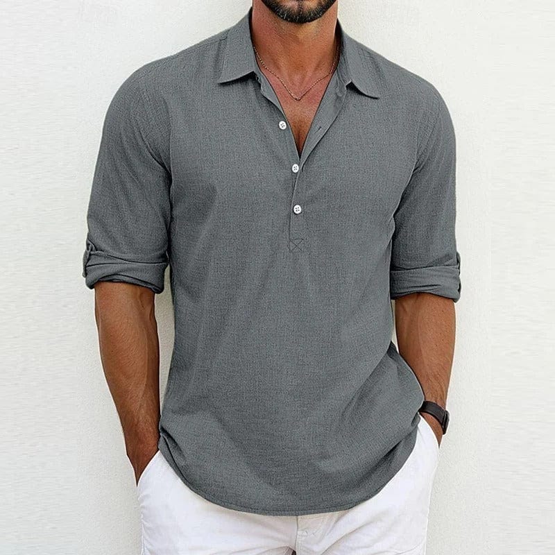 Men's casual long-sleeve shirt for everyday comfort