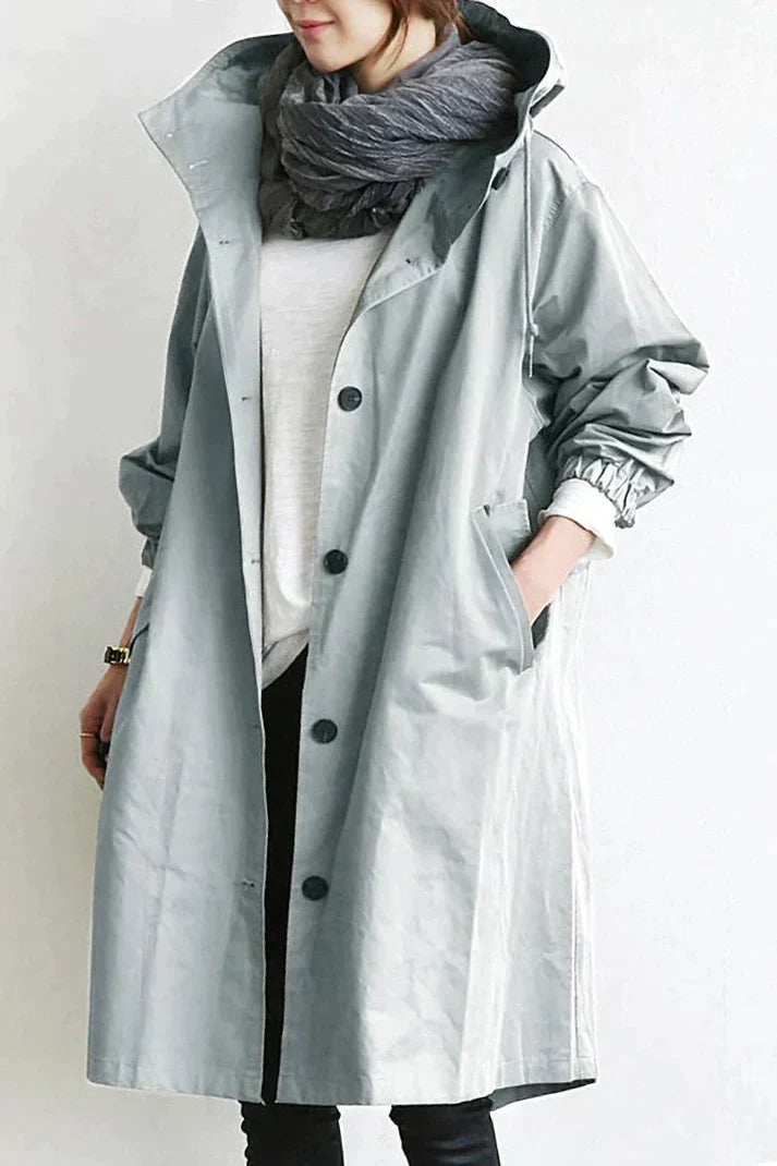 Women's oversized lightweight trench coat for relaxed chic