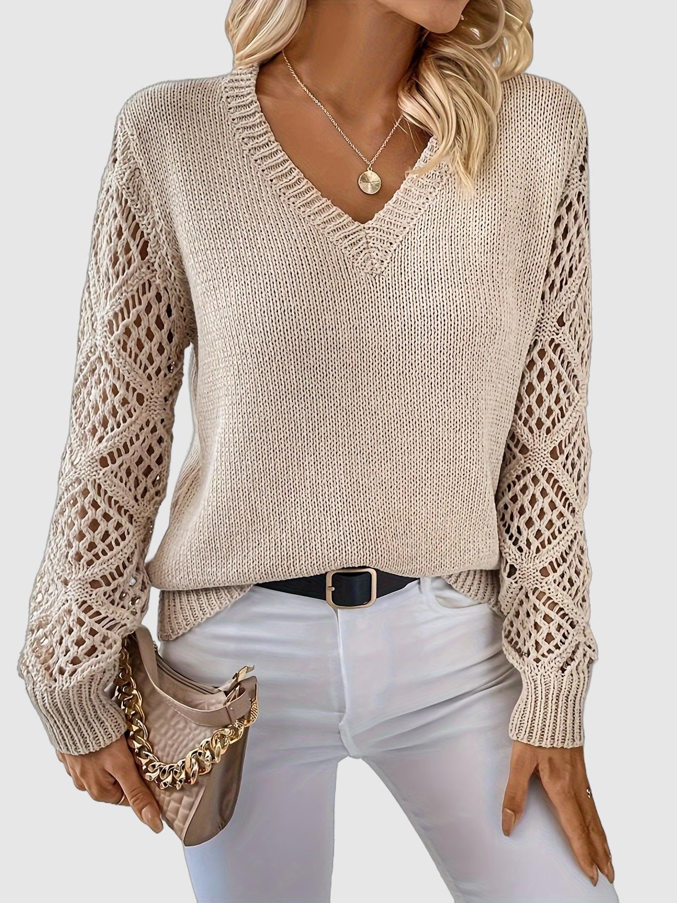 Esmée - Comfy Stylish V-neck Sweater