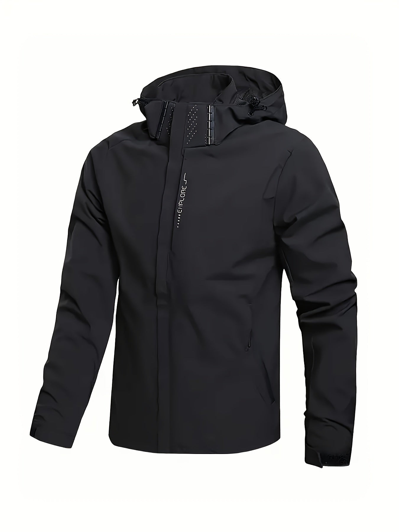 Lightweight windproof jacket with detachable hood men