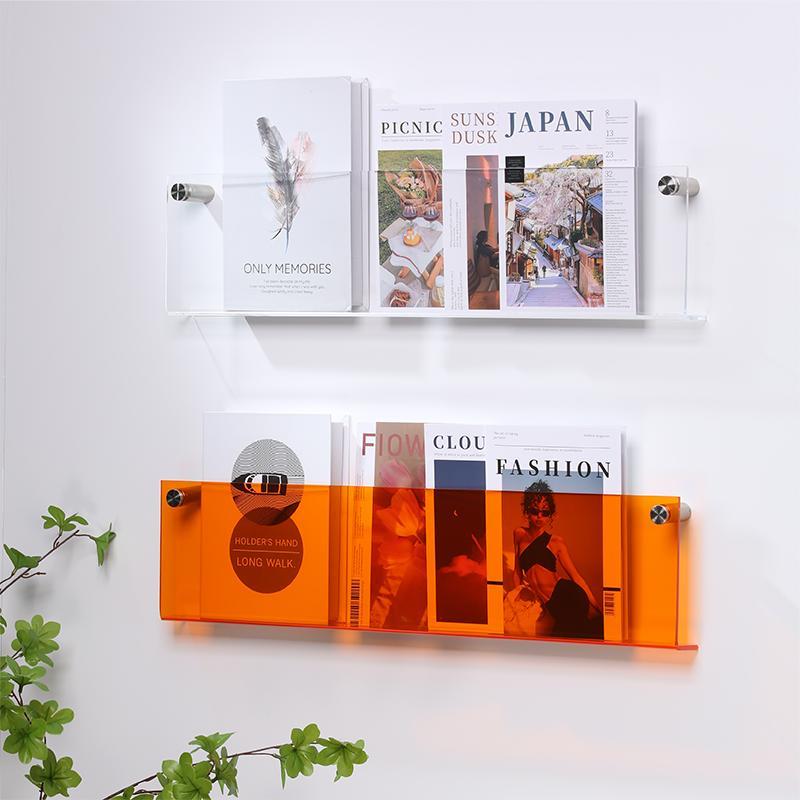Translucent Segmented Wall-Mounted Magazine Holder