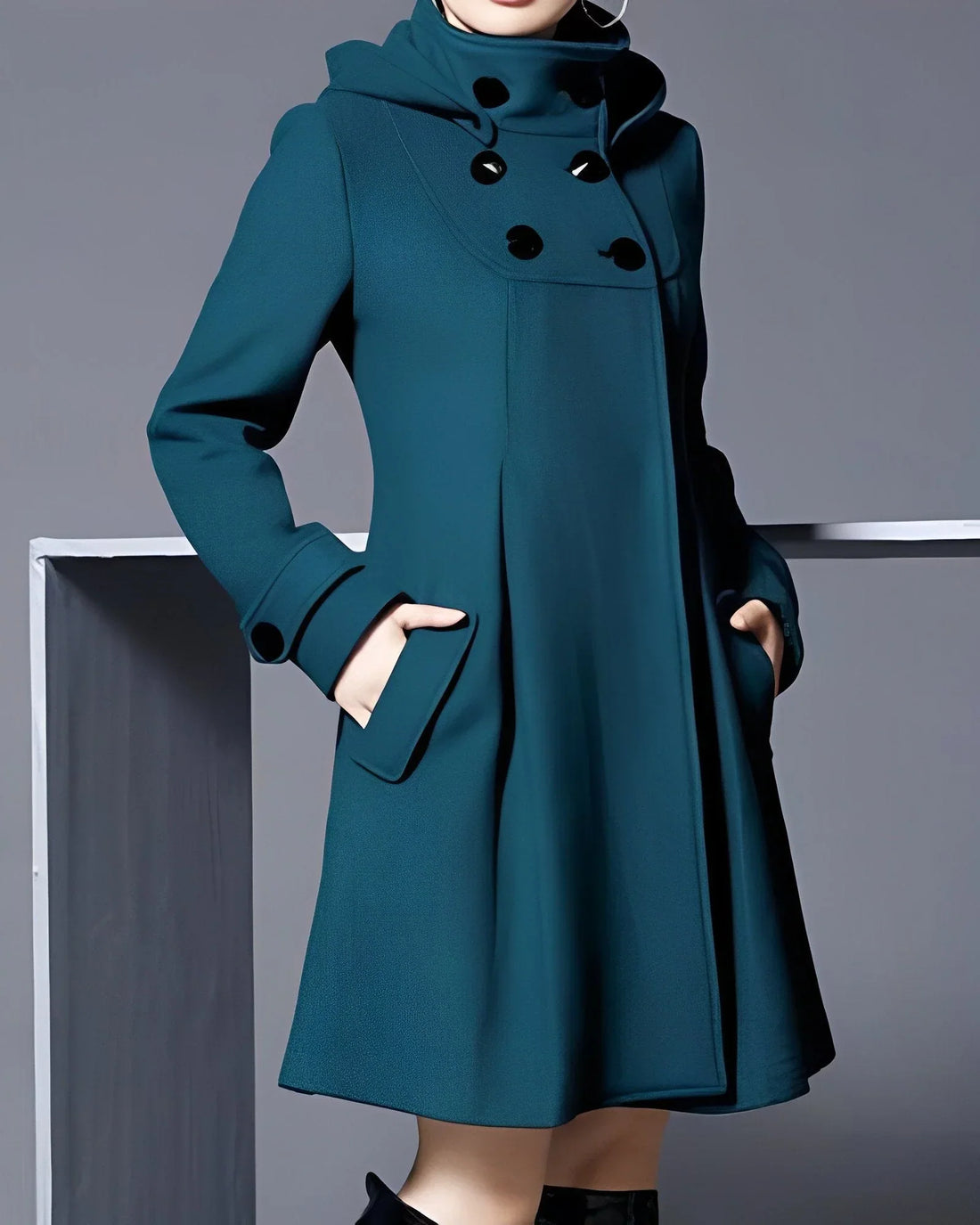 Women's elegant flared coat