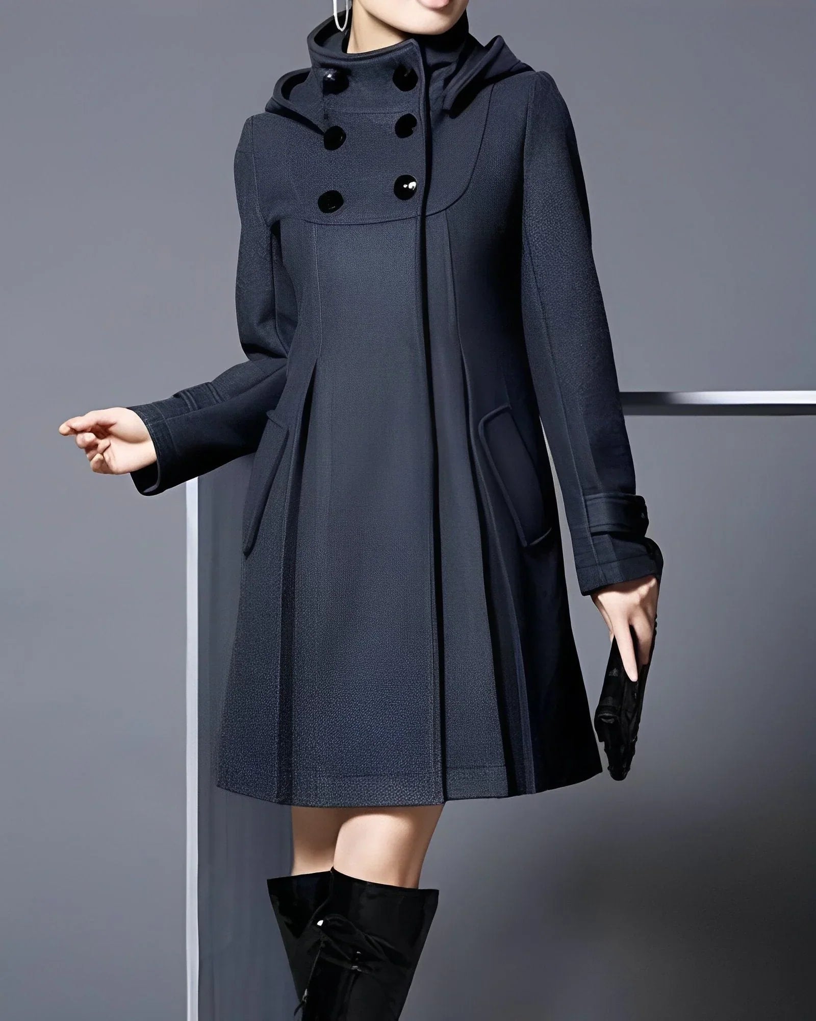 Women's elegant flared coat