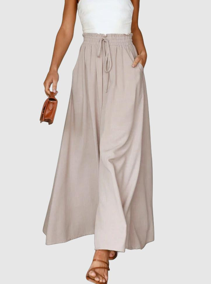 Vernica - apricot loose casual trousers