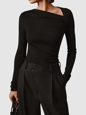 Jane - long sleeve asymmetric shirt