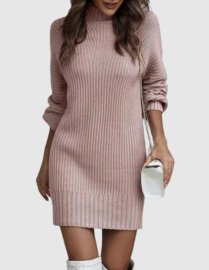 Women's casual knitted dress for spring and autumn