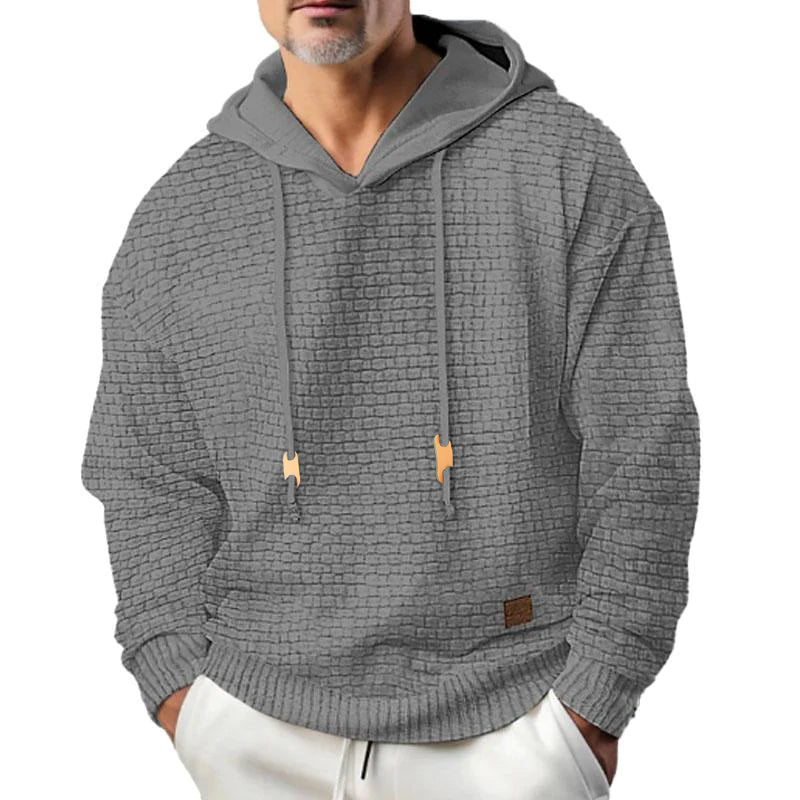 Comfortable and stylish men's hoodie with textured fabric