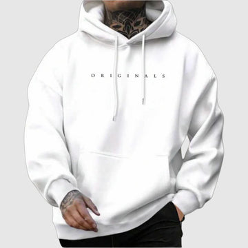 Men's "ORIGINALS" Streetwear Hoodie - Casual Oversized Sweatshirt, Minimalist Design