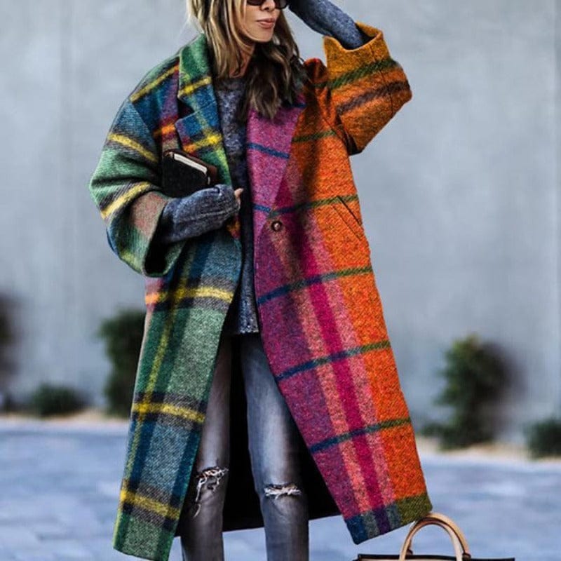 Women's vibrant pattern coat