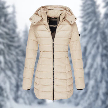 Women's winter coat with detachable hood