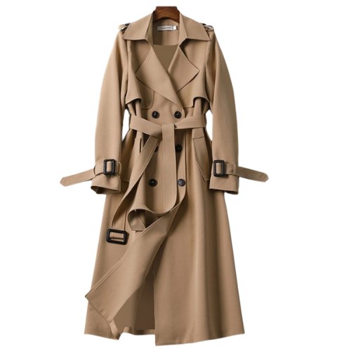 Women's classic belted trench coat for timeless elegance