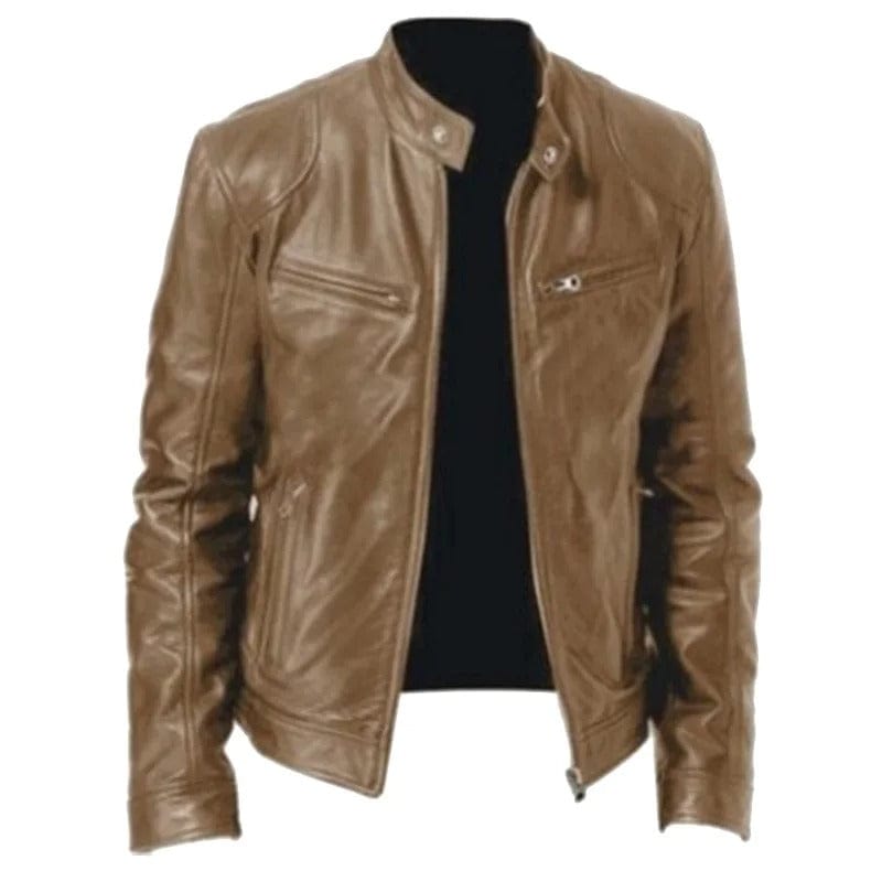 Men's sleek faux leather jacket