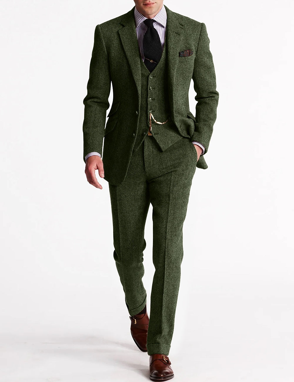 Men's three-piece tailored suit