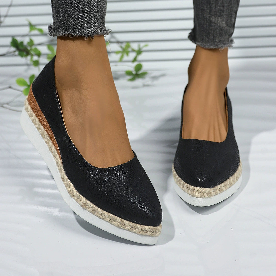 Women's Espadrille Wedge Slip-Ons – Chic & Comfortable