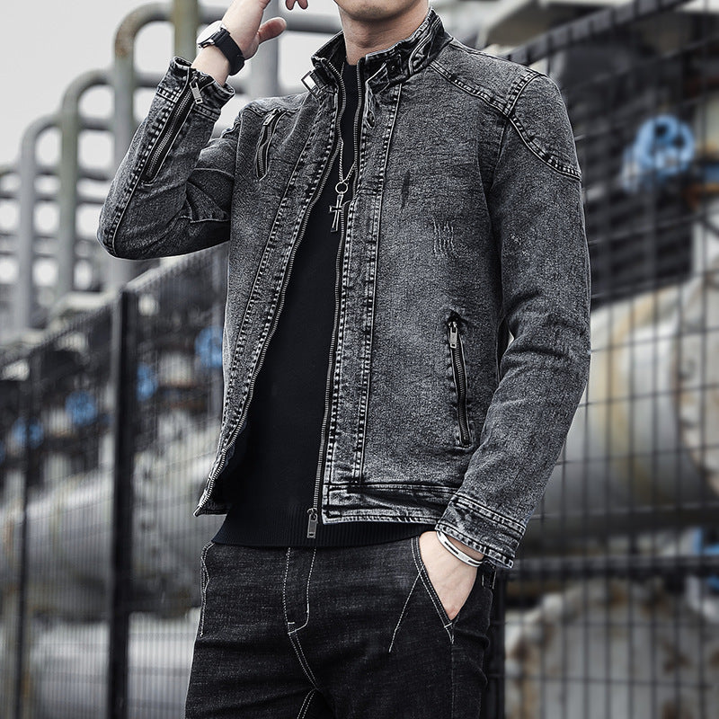 Men's casual denim jacket