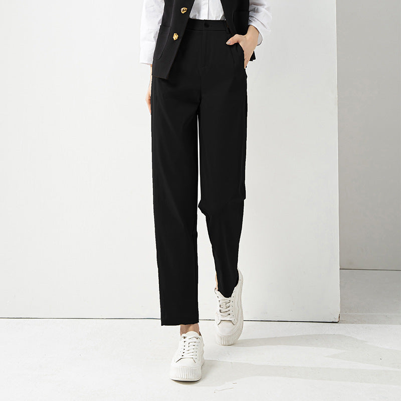 Avery - Women's High-Waist Straight-Leg Trousers – Chic & Versatile