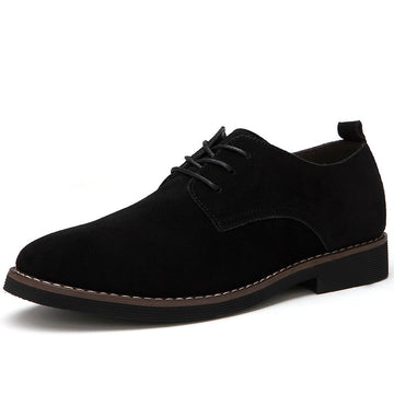 Men's Classic Faux Suede Lace-Up Derby Shoes