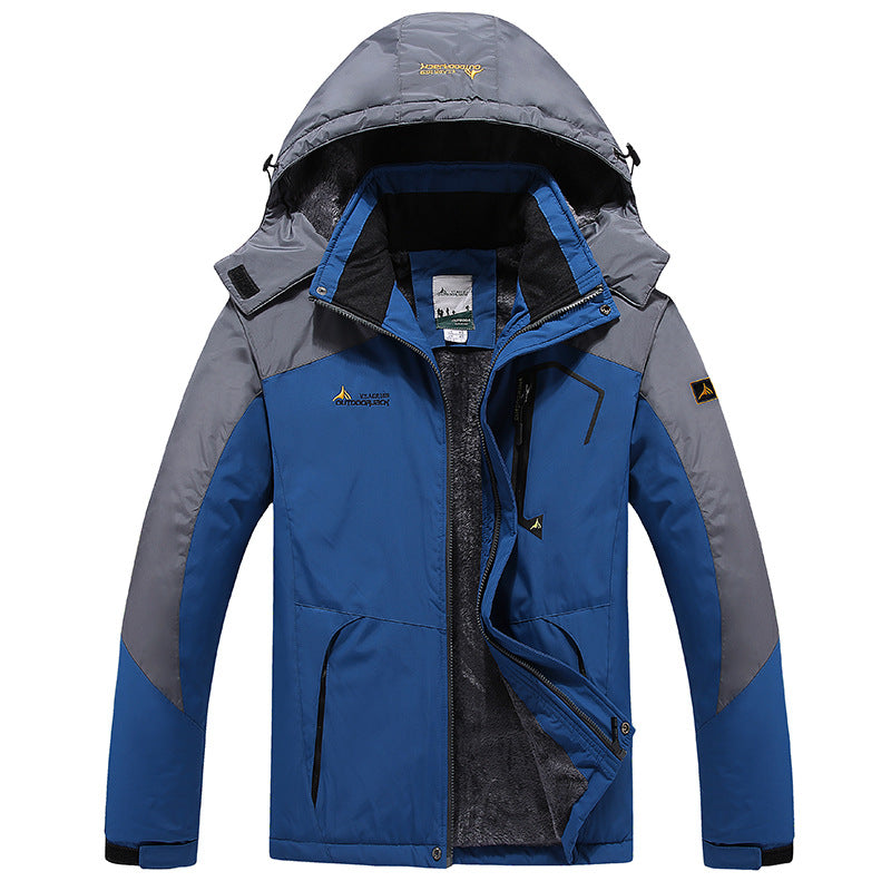 Men's Outdoor Jacket - Waterproof - Breathable - Warm - Removable Hood