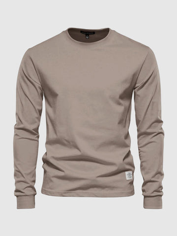 Men's assorted colors long sleeve crewneck tees