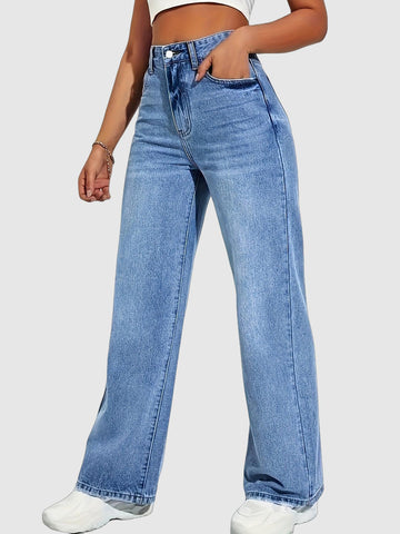 Elena - blue wide leg jeans