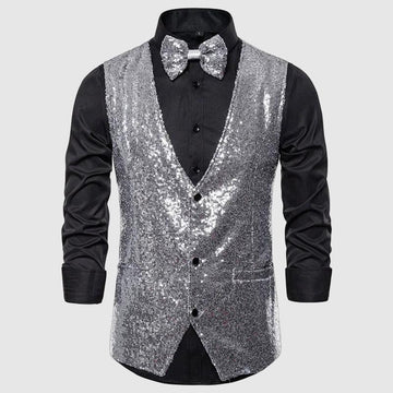 Sequined Glitter Vest Jacket – Stylish Partywear with Premium Shine