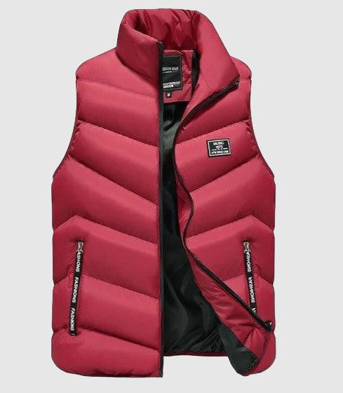 Men's puffer vest in brown