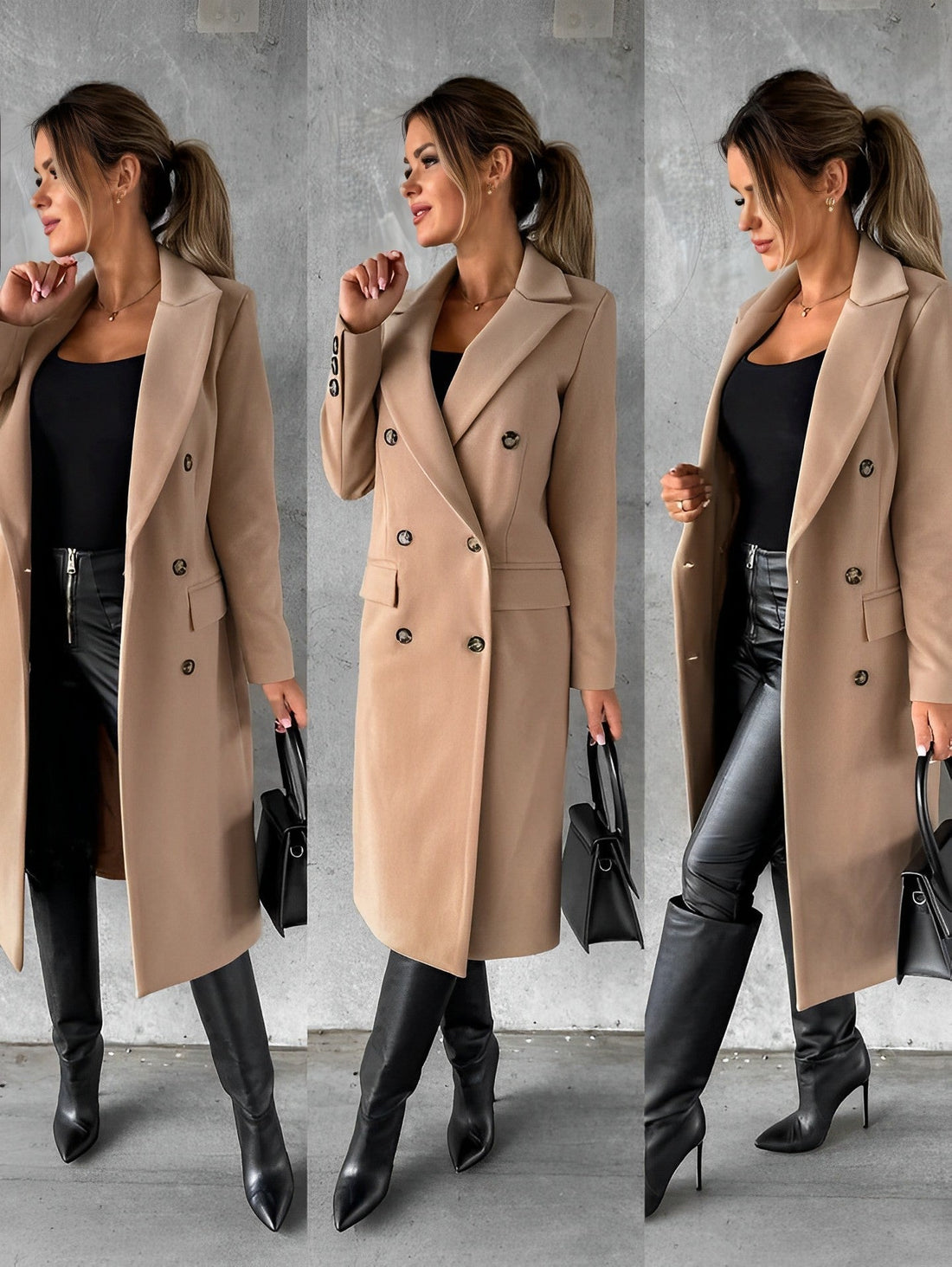 Women's double-breasted coat