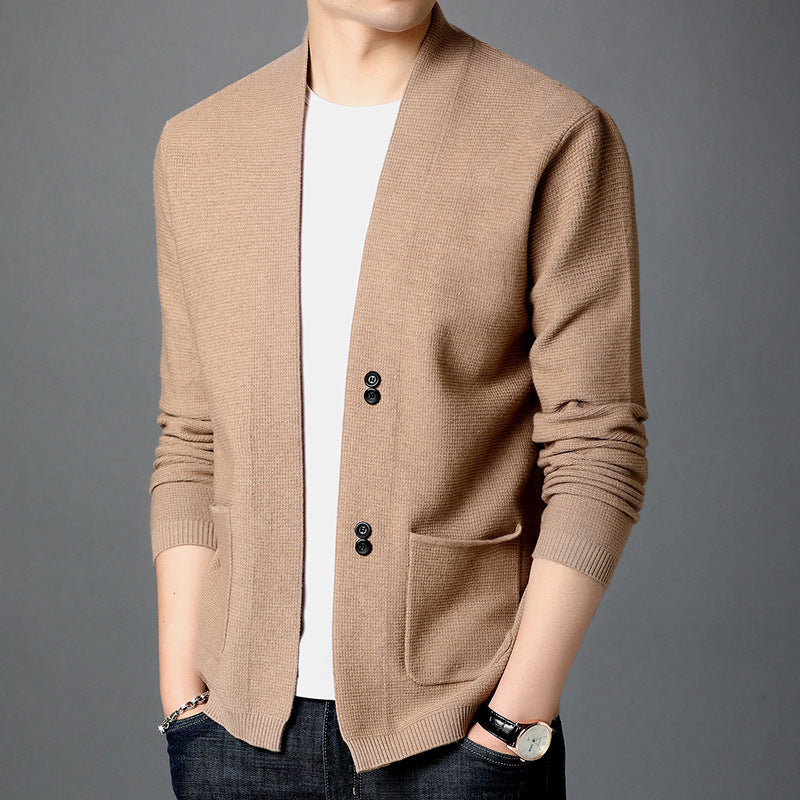 Men’s Open-Front Knit Cardigan