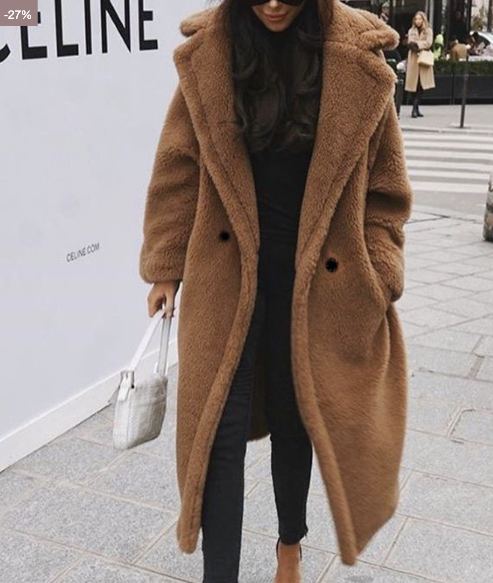 Women's urban chic teddy coat