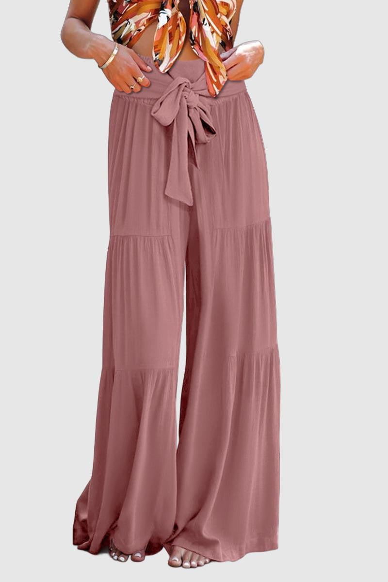 Kaida - Elastic High Waist Pants