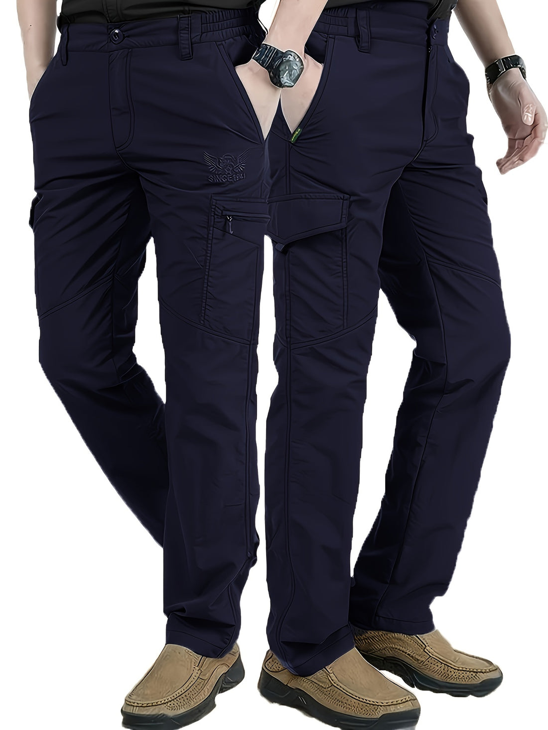 Cargo hiking pants with multi pocket design for men